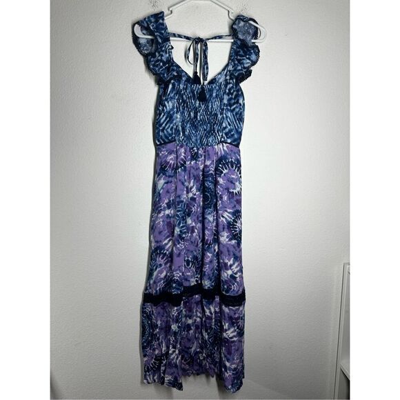 Sofia Jeans by Sofia Vergara Women's Tiered Maxi Dress with Back Tie Neck Sz XS - Picture 7 of 16